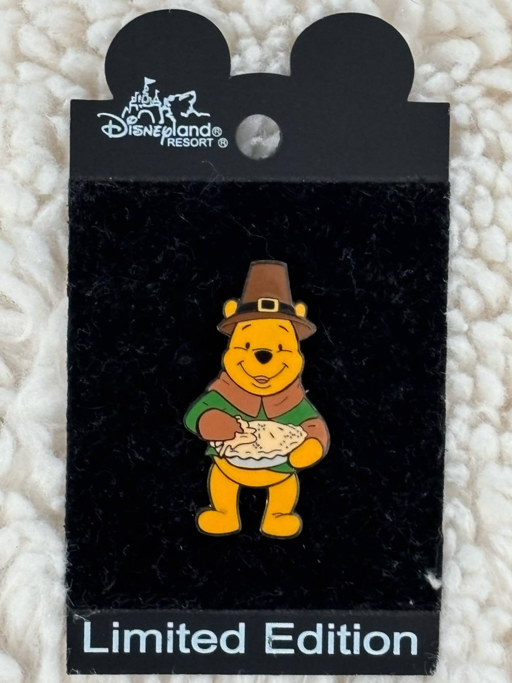 Disneyland 2001 Pilgrim Pooh Thanksgiving Disney pin - LE 1500